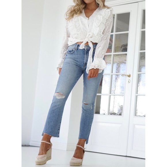 MOTHER Denim - SALE MOTHER Crop Step Fray Problem With Miracles